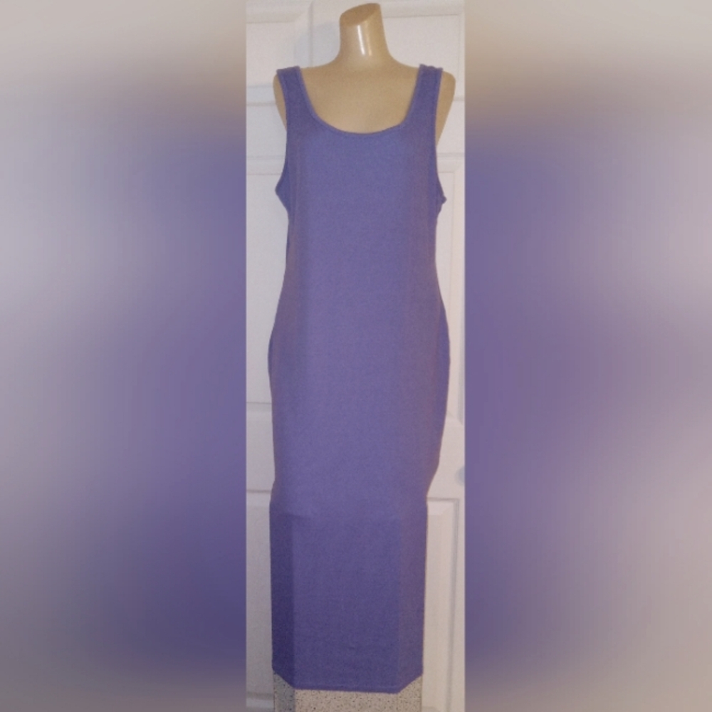 NWOT Tag Size 1X Vibrant Purple Sleeveless Dress